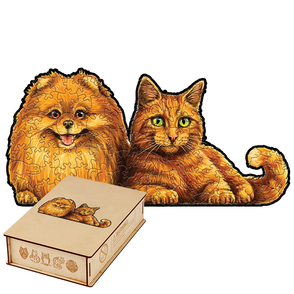 Cute Pomeranian Dog Ginger Cat 3D Wooden Puzzles for Adults Animal Shaped Wood Jigsaw Puzzle Brain Teasers Hobby Gift
Cute Pomeranian Dog Ginger Cat 3D Wooden Puzzles for Adults Animal Shaped Wood Jigsaw Puzzle Brain Teasers Hobby Gift