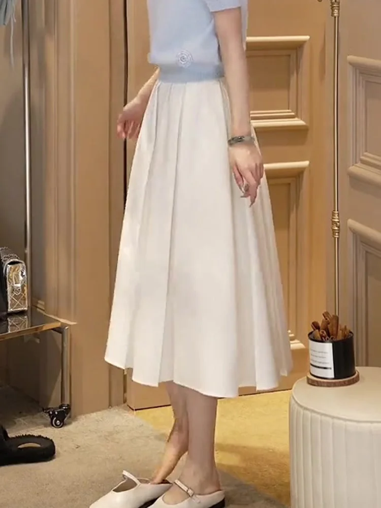 Элегантная женская юбка миди с завышенной талией, стройнящая фигуру, красивый А-силуэт, для офиса, летняя мода
Элегантная женская юбка миди с завышенной талией, стройнящая фигуру, красивый А-силуэт, для офиса, летняя мода