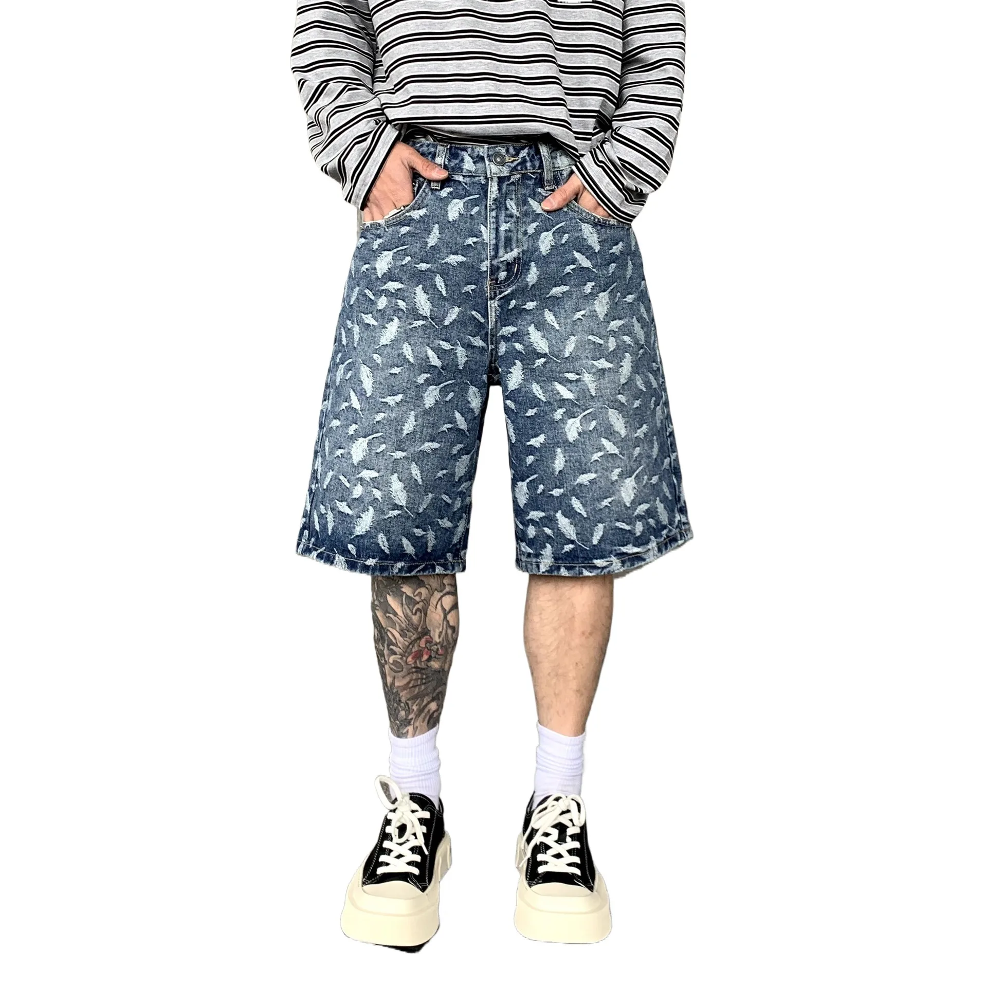 Men's Fashion Baggy Hip Hop Short Jeans Loose Fit High Street Printed Denim Shorts For Male Streetwear Jeans Shorts
Men's Fashion Baggy Hip Hop Short Jeans Loose Fit High Street Printed Denim Shorts For Male Streetwear Jeans Shorts