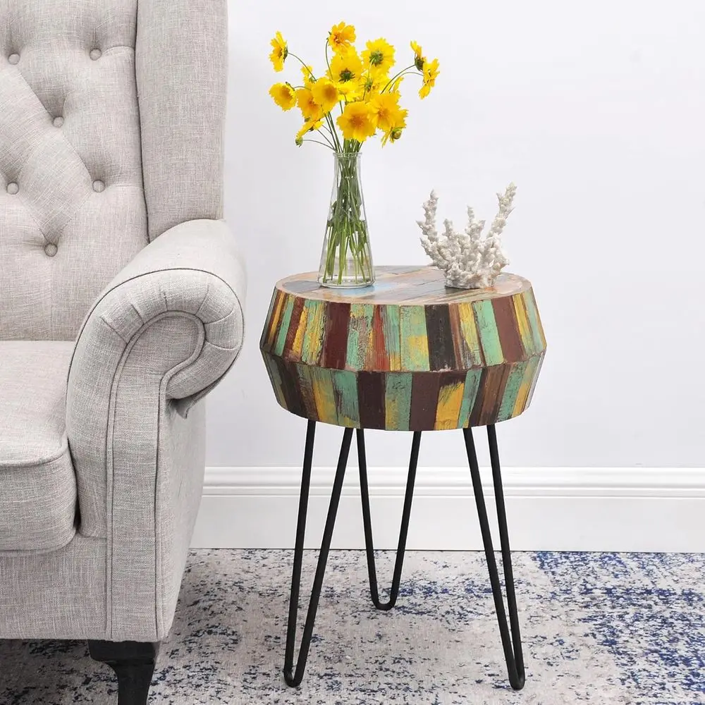 Reclaimed Wood Multicolor Side Table, 16 x 16 x 21, Rustic Patio Coffee End Table, Vintage Accent Plant Stand for Outdoor Living
Reclaimed Wood Multicolor Side Table, 16 x 16 x 21, Rustic Patio Coffee End Table, Vintage Accent Plant Stand for Outdoor Living