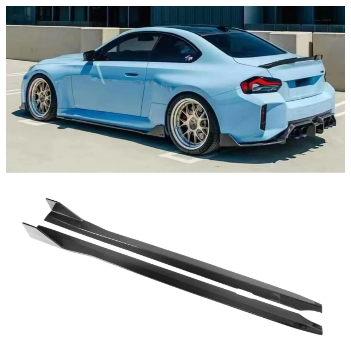 100% Dry Carbon Fiber Car Bumper Kit Side Skirt for G87 M2 Coupe 2023+ a Style Carbon Fiber Side Skirt
100% Dry Carbon Fiber Car Bumper Kit Side Skirt for G87 M2 Coupe 2023+ a Style Carbon Fiber Side Skirt