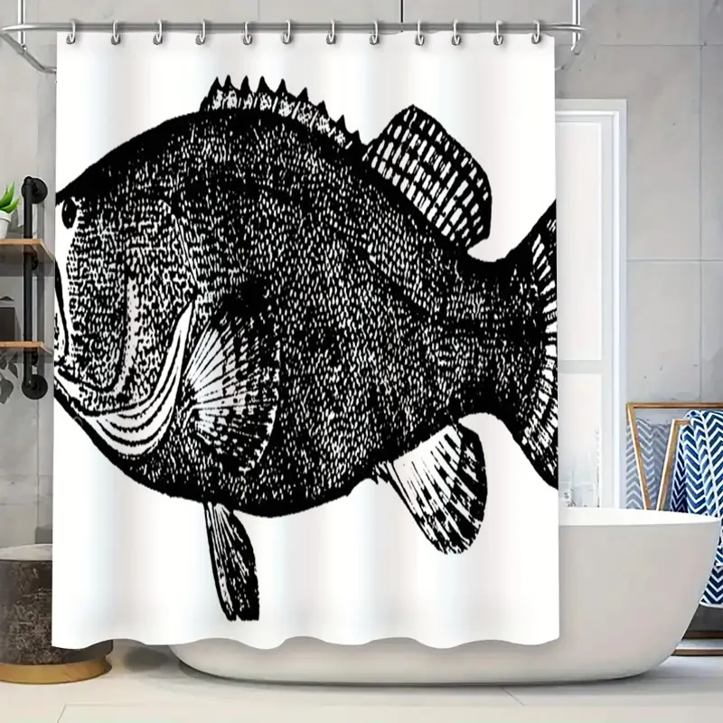 Black Fish Print Shower Curtain Decor Bathroom Waterproof Fabric Customized Size Available Ships Worldwide
Black Fish Print Shower Curtain Decor Bathroom Waterproof Fabric Customized Size Available Ships Worldwide