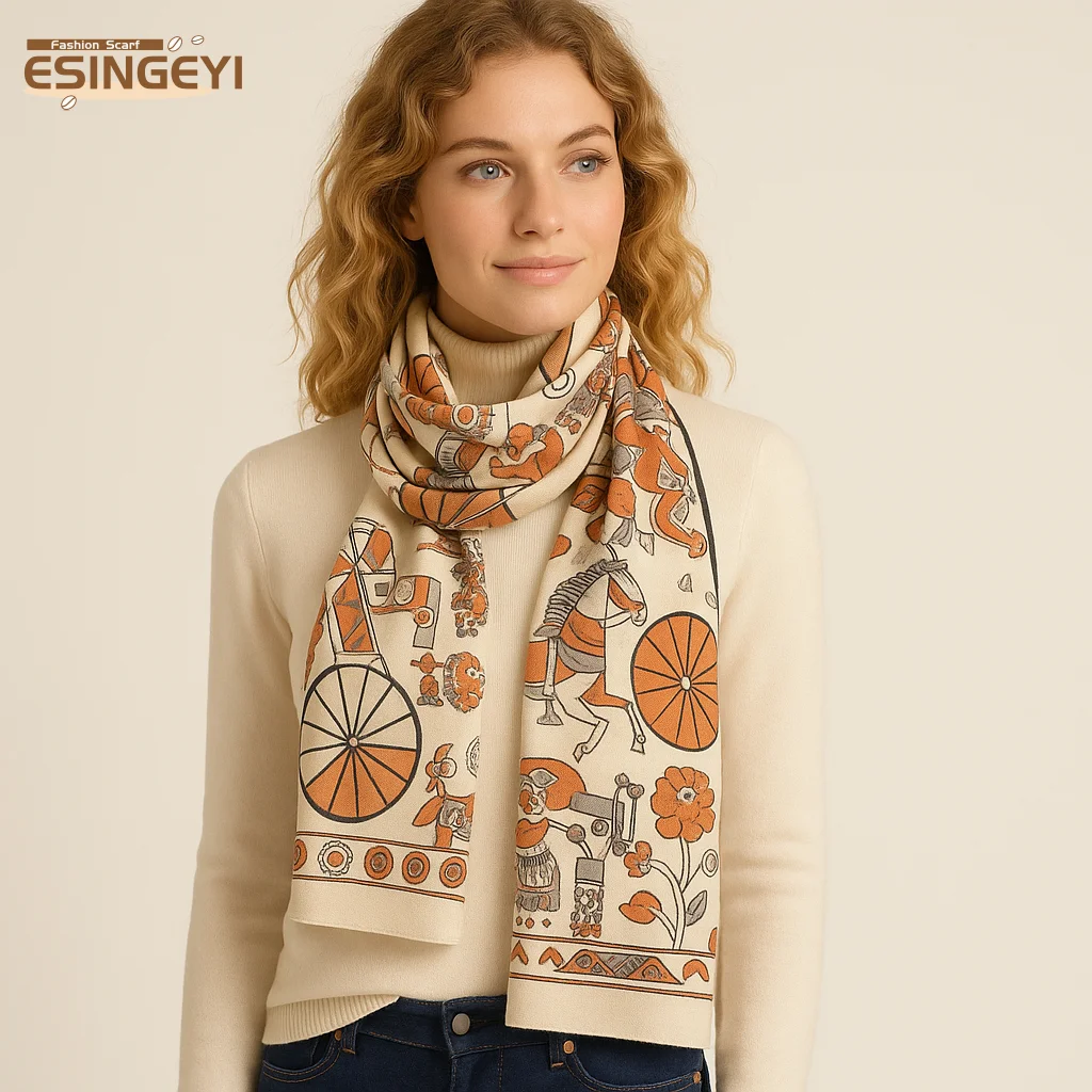 ESINGEYI 2025 Winter Scarves Woman Foulards Femme Scarf Imitation Cashmere Horse Space Elegant pashmina Shawl Muffler Tippet
ESINGEYI 2025 Winter Scarves Woman Foulards Femme Scarf Imitation Cashmere Horse Space Elegant pashmina Shawl Muffler Tippet