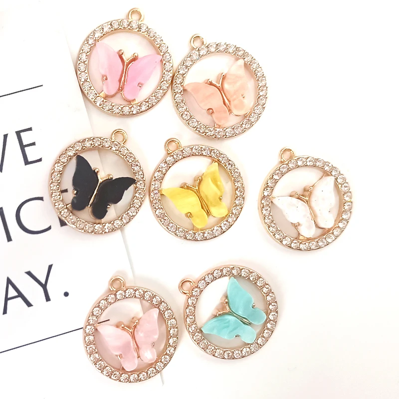10Pcs Round Zircon Acrylic Butterfly Pendants Women Fashion Necklaces Earrings DIY Making Pendant Accessories Charm Jewelry Set
10Pcs Round Zircon Acrylic Butterfly Pendants Women Fashion Necklaces Earrings DIY Making Pendant Accessories Charm Jewelry Set
