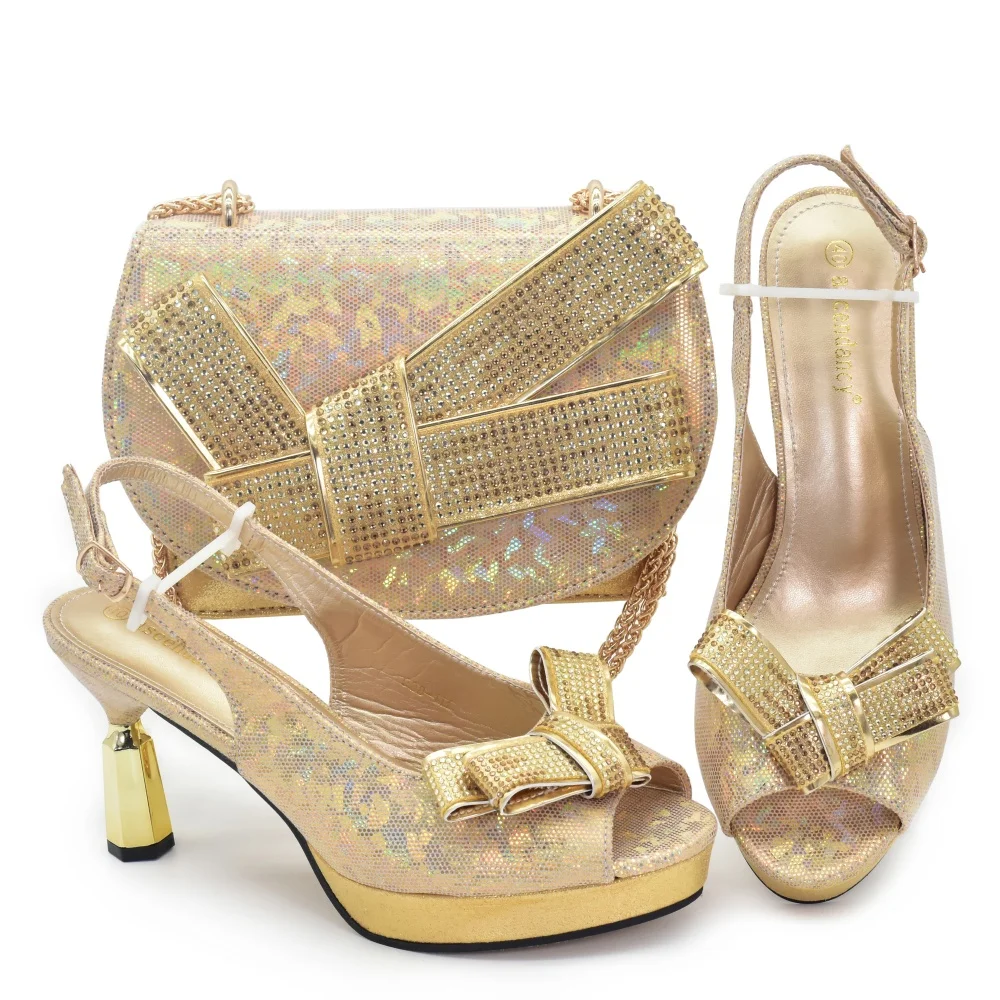 doershow New Arrival African Wedding Shoes and Bag Set GOLD Color Italian Shoes with Matching Bags Nigerian lady party SN1-1
doershow New Arrival African Wedding Shoes and Bag Set GOLD Color Italian Shoes with Matching Bags Nigerian lady party SN1-1