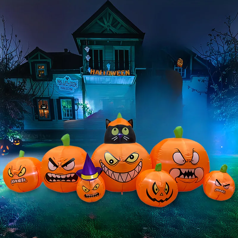 2.4M Halloween Inflatable Pumpkin and Black Cat Air Model Outdoor Horror Atmosphere Garden LED Glowing Decoration
2.4M Halloween Inflatable Pumpkin and Black Cat Air Model Outdoor Horror Atmosphere Garden LED Glowing Decoration