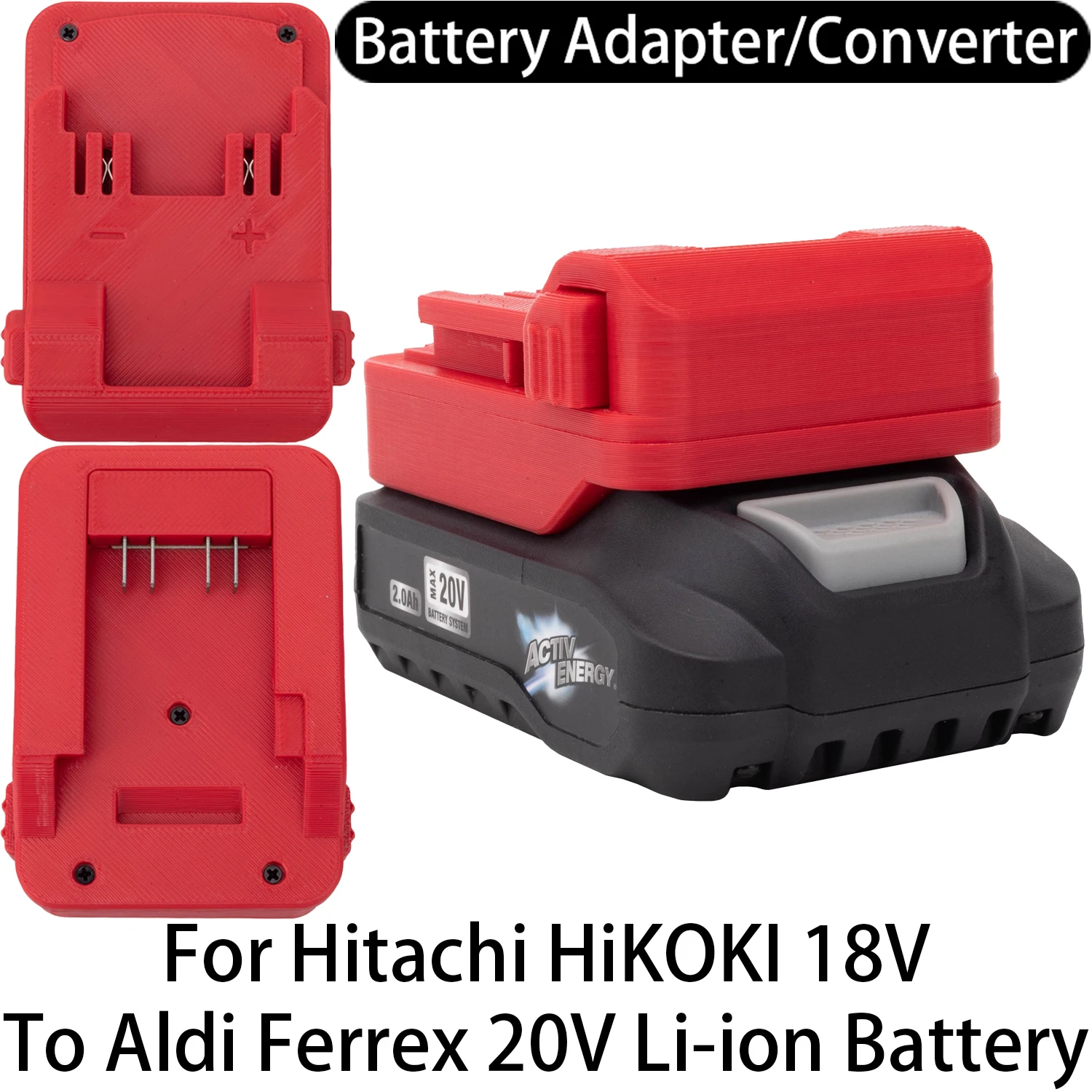 Адаптер-конвертер для инструментов Hitachi HiKOKI 18V Li-ion, совместимый с аккумуляторами Aldi Ferrex 20V Li-ion, аксессуар для электроинструментов
Адаптер-конвертер для инструментов Hitachi HiKOKI 18V Li-ion, совместимый с аккумуляторами Aldi Ferrex 20V Li-ion, аксессуар для электроинструментов