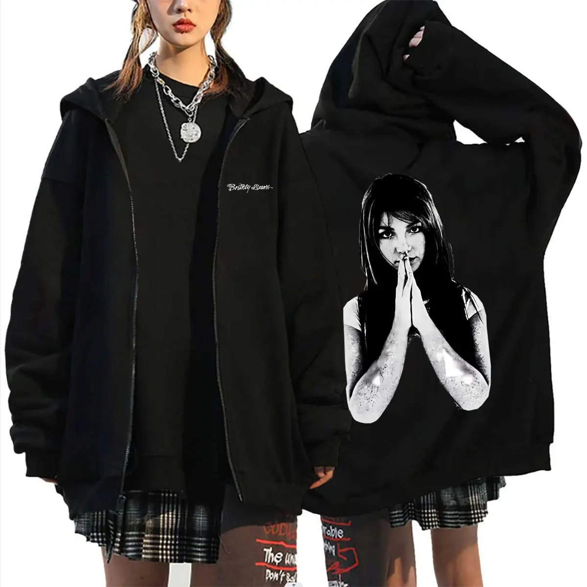 Britney Spears Face Graphic Zipper Hoodie Men Women Fashion Casual Oversized Zip Up Jacket Coat Unisex Vintage Cool Streetwear
Britney Spears Face Graphic Zipper Hoodie Men Women Fashion Casual Oversized Zip Up Jacket Coat Unisex Vintage Cool Streetwear