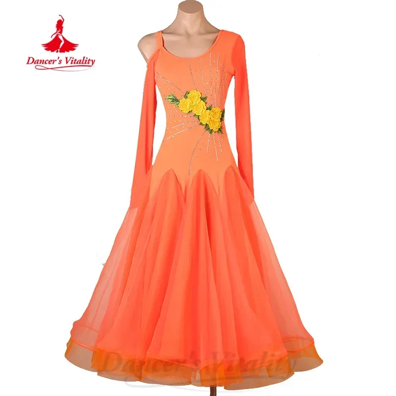 Ballroom Dancing Performance Costume Women's Customized Advanced Embroidery Long Sleeved Dress Modern Dance Competition Clothing
Ballroom Dancing Performance Costume Women's Customized Advanced Embroidery Long Sleeved Dress Modern Dance Competition Clothing