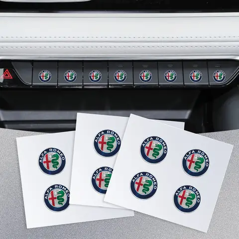 1/2/5/10PCS Distintivi Auto Interni Decor Logo Adesivi Per Alfa Romeo Giulietta 159 147 156 166 Mito Giulia GT Stelvio Tonale