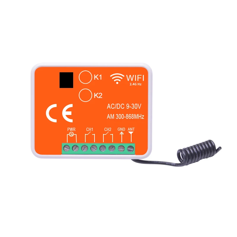 LSY YET402WTR-MF(V3.0) 2-канальный переключатель Wi-Fi, модель Tuya, приемник AC/DC 9-30 В для гаража, умного дома
LSY YET402WTR-MF(V3.0) 2-канальный переключатель Wi-Fi, модель Tuya, приемник AC/DC 9-30 В для гаража, умного дома
