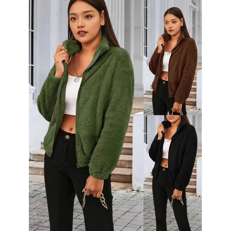2024Fashionable Women's European and American Winter New Long-Sleeved Plush Loose and Warm Cardigan
2024Fashionable Women's European and American Winter New Long-Sleeved Plush Loose and Warm Cardigan