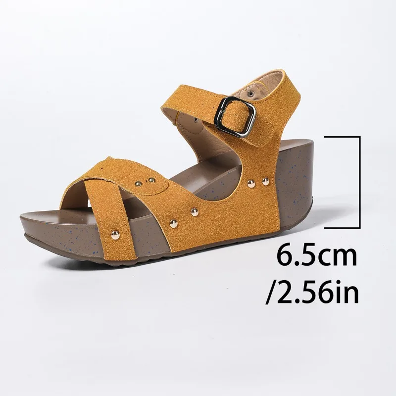 Women's Shoes Platform Wedge Sandals Fashion Roman Buckle Peep Toe Heels Summer Trend Leisure Lightweight Rubber Sole Zapatos
Women's Shoes Platform Wedge Sandals Fashion Roman Buckle Peep Toe Heels Summer Trend Leisure Lightweight Rubber Sole Zapatos