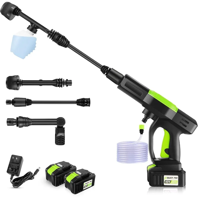 Homdox Cordless Pressure Washer w/ 2 * 40V Battery, 1300 PSI Cordless Power Washer, Portable Pressure Washer w/ 6-in-1 Nozzle
Homdox Cordless Pressure Washer w/ 2 * 40V Battery, 1300 PSI Cordless Power Washer, Portable Pressure Washer w/ 6-in-1 Nozzle