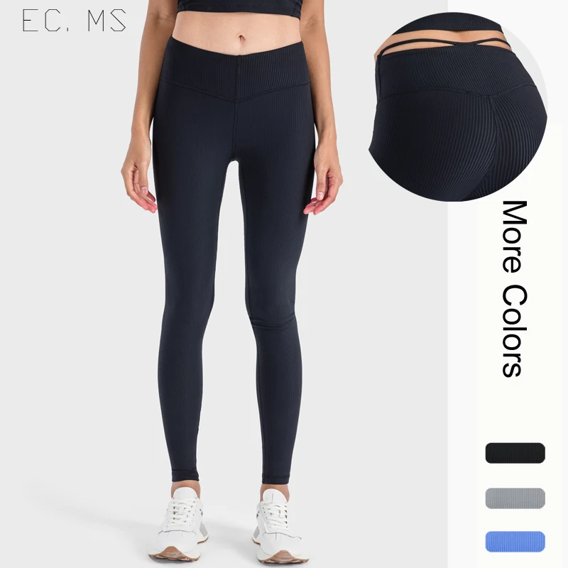 Women Yoga Leggings V Waistband with Thin Strap Rib High Stretchy GYM Exercise Pants
Women Yoga Leggings V Waistband with Thin Strap Rib High Stretchy GYM Exercise Pants