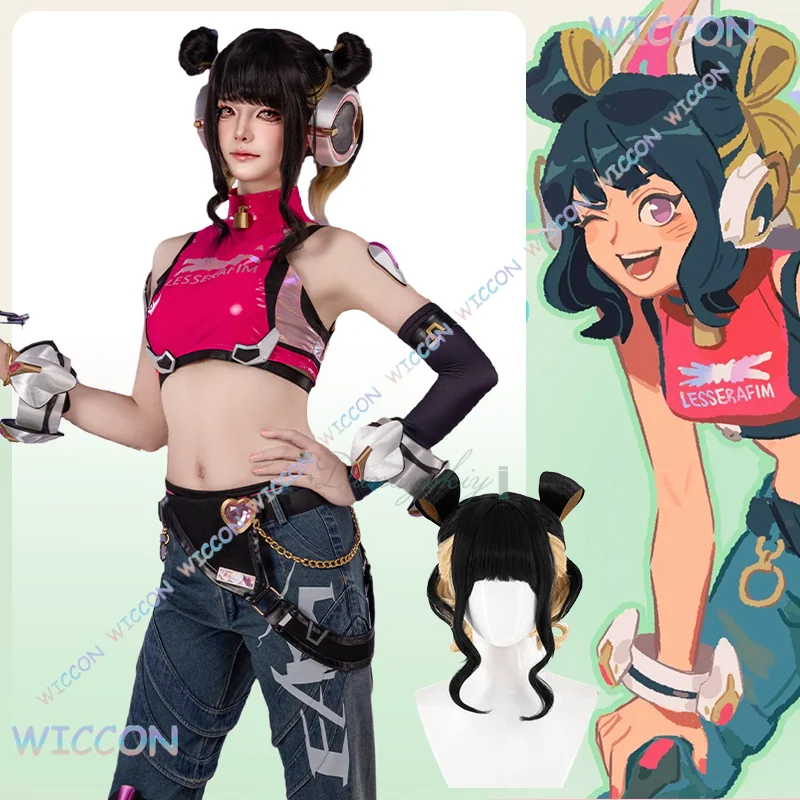 Amanda/Game OW Juno Girl Group Cosplay Costume Halloween Party Top Pants Wig Props Accessories Full Set Sweet Uniform Halloween
Amanda/Game OW Juno Girl Group Cosplay Costume Halloween Party Top Pants Wig Props Accessories Full Set Sweet Uniform Halloween