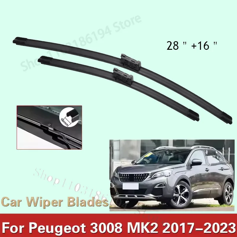Wiper LHD Front Wiper Blades Set For Peugeot 3008 Mk2 2017 - 2023 Windshield Windscreen Window 28"+16"
Wiper LHD Front Wiper Blades Set For Peugeot 3008 Mk2 2017 - 2023 Windshield Windscreen Window 28"+16"