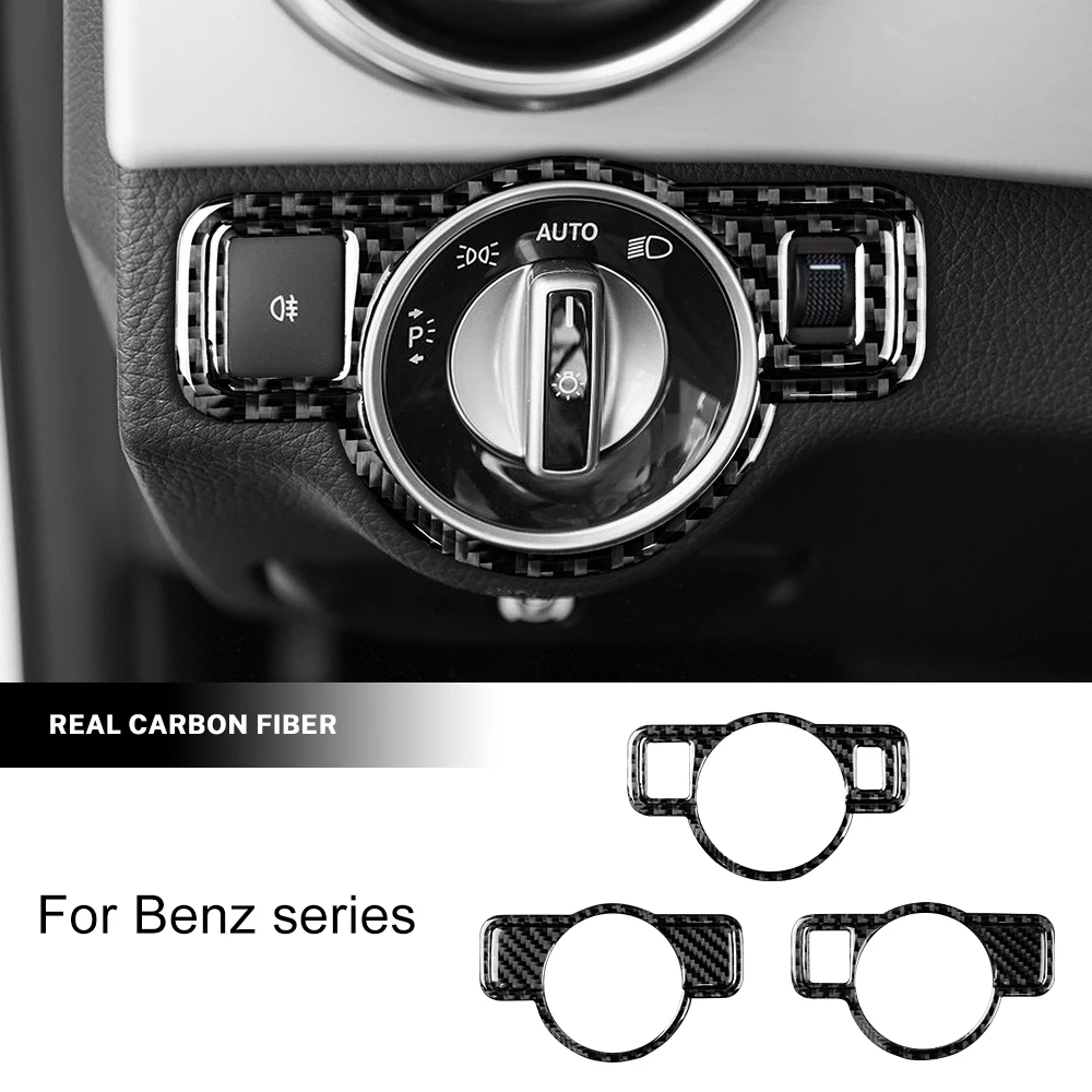 Carbon Fiber Headlight Switch Cover Trim Stickers for Benz A B C E G CLA GLA GLE GLK Class Car Interior Accessories Upgrade
Carbon Fiber Headlight Switch Cover Trim Stickers for Benz A B C E G CLA GLA GLE GLK Class Car Interior Accessories Upgrade