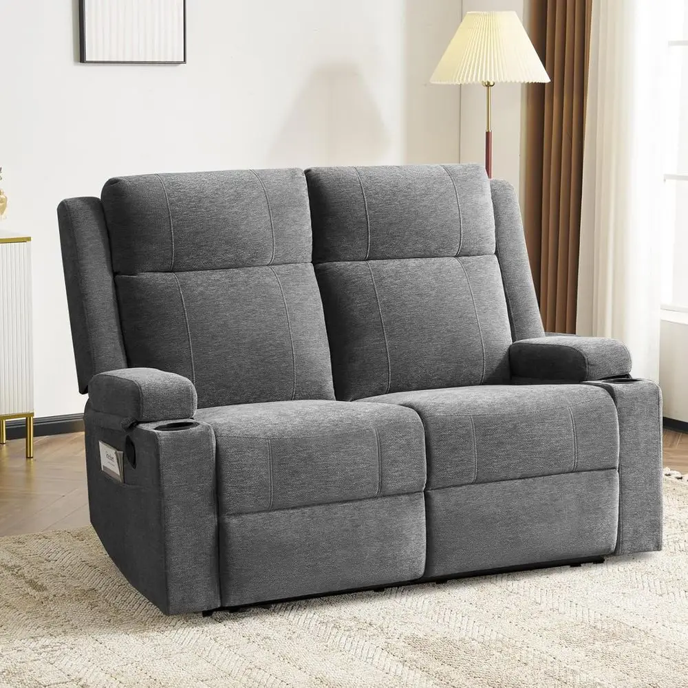 Gray Dual Recliner Loveseat with Adjustable Footrest for Living Room, Home Theater, and RV
Gray Dual Recliner Loveseat with Adjustable Footrest for Living Room, Home Theater, and RV