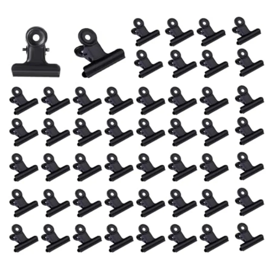 50 Pcs Metal Bulldog Clips, Black Bull Binder Paper Clips, 0.87 Inch Hinge Clips for Food Bags, Clipboard, Poster, Paper Pictur
50 Pcs Metal Bulldog Clips, Black Bull Binder Paper Clips, 0.87 Inch Hinge Clips for Food Bags, Clipboard, Poster, Paper Pictur