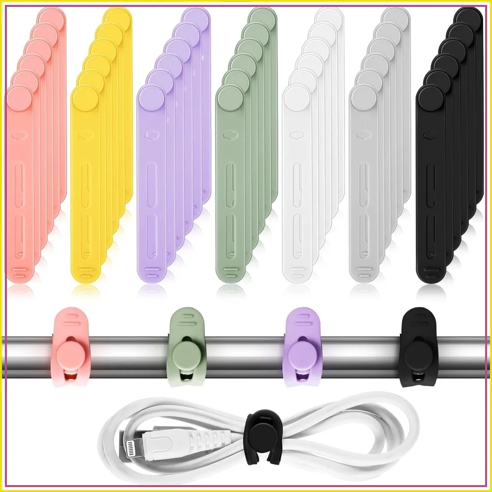 42 Pcs Reusable Silicone Cable Ties, Adjustable Cord Organizer for Earphone, Phone Charger, Computer, Travel Essentials (3.15 Inch, Multicolor)
42 Pcs Reusable Silicone Cable Ties, Adjustable Cord Organizer for Earphone, Phone Charger, Computer, Travel Essentials (3.15 Inch, Multicolor)