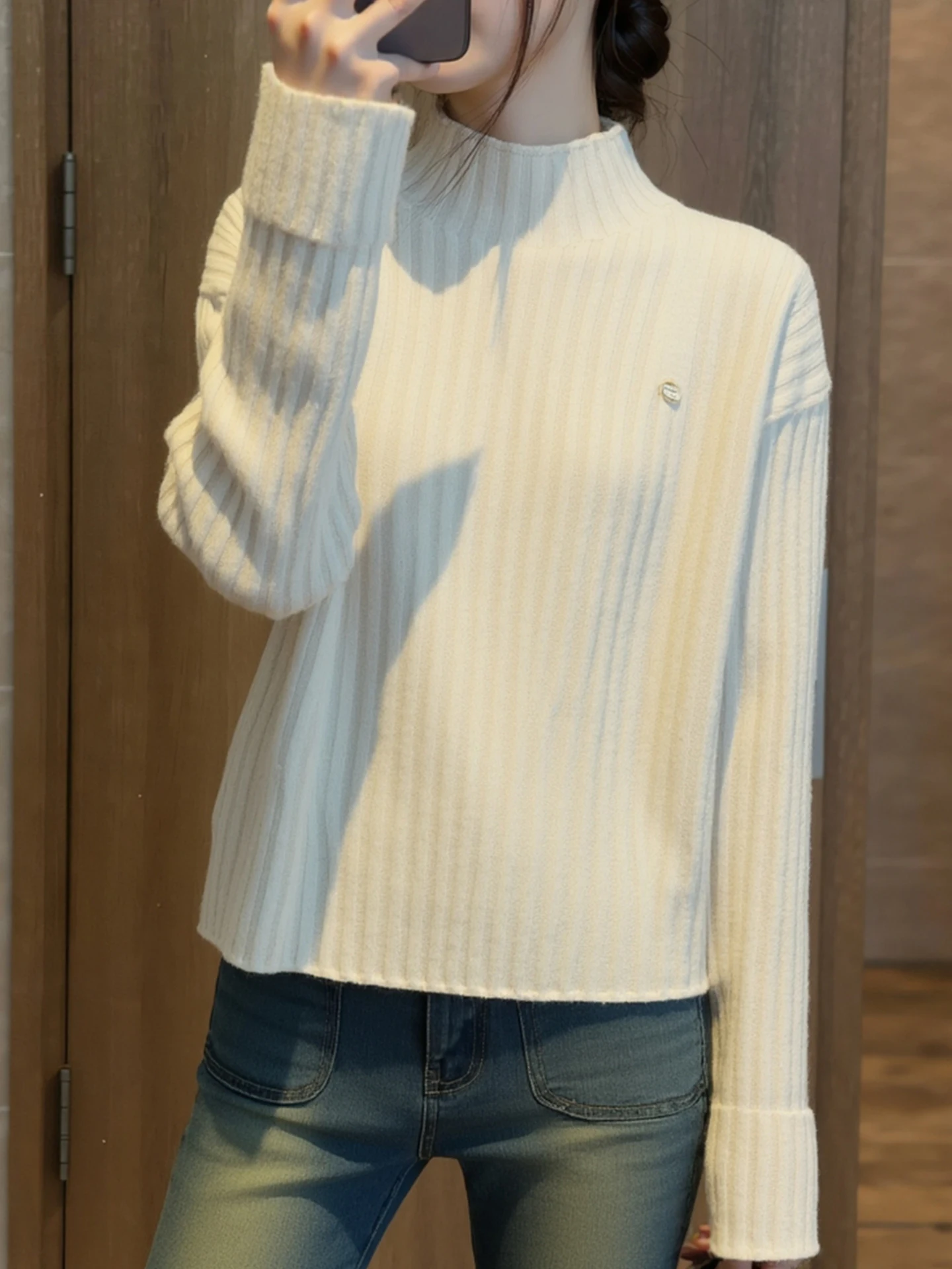 Skin-friendly Casual Long Sve Daily Knitwear Pure Color Simple Design Winter Base Layer irt Versatile Comfortable Faio...
Skin-friendly Casual Long Sve Daily Knitwear Pure Color Simple Design Winter Base Layer irt Versatile Comfortable Faio...