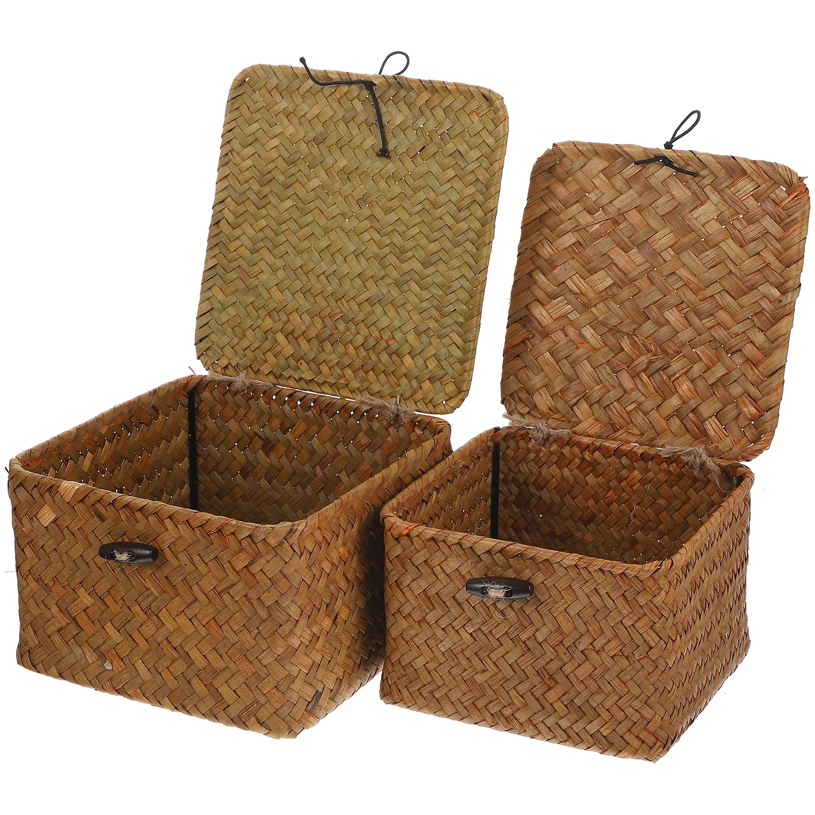 2 Pcs H woven Seaweed Baskets 30x20x11cm Retro Tissue Box Household Napkin Basket With Lid Square Desktop Miscellaneous
2 Pcs H woven Seaweed Baskets 30x20x11cm Retro Tissue Box Household Napkin Basket With Lid Square Desktop Miscellaneous
