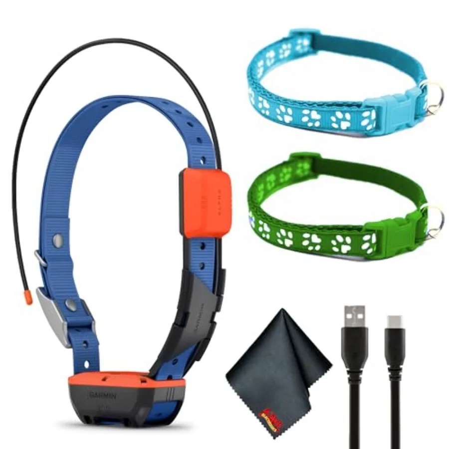 GPS dog tracking collar for outdoor use, nylon with LED beacon lights, green and blue colors, universal fit with cleaning cloth
GPS dog tracking collar for outdoor use, nylon with LED beacon lights, green and blue colors, universal fit with cleaning cloth