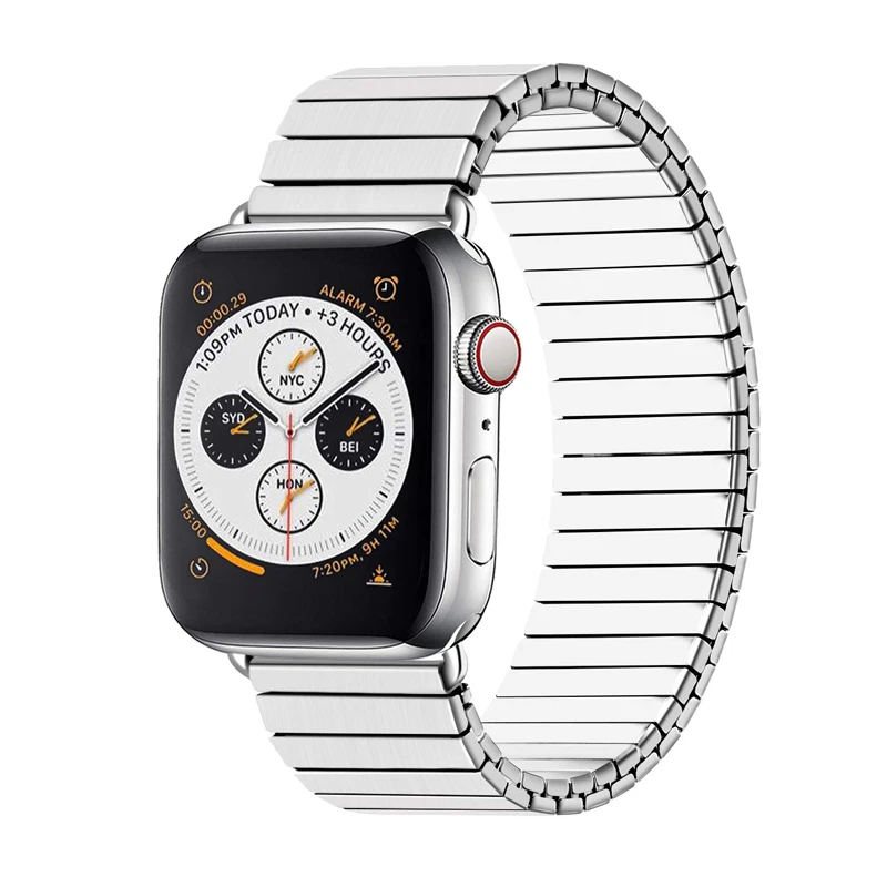 Металлический эластичный ремешок для Apple watch Ultra 49 мм 8 7 41 мм 45 мм для iwatch 6 5 4 3 2 SE 40 мм 44 мм 42 мм, металлический браслет из нержавеющей стали
Металлический эластичный ремешок для Apple watch Ultra 49 мм 8 7 41 мм 45 мм для iwatch 6 5 4 3 2 SE 40 мм 44 мм 42 мм, металлический браслет из нержавеющей стали