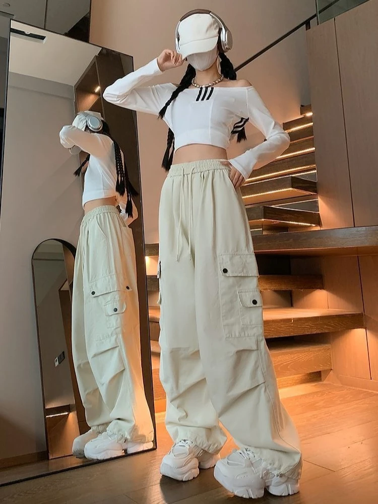 American Stylish Street Dance Cargo Pants Women Summer Thin Trendy Loose Slim Fit Multi Pocket Casual Wide Leg
American Stylish Street Dance Cargo Pants Women Summer Thin Trendy Loose Slim Fit Multi Pocket Casual Wide Leg