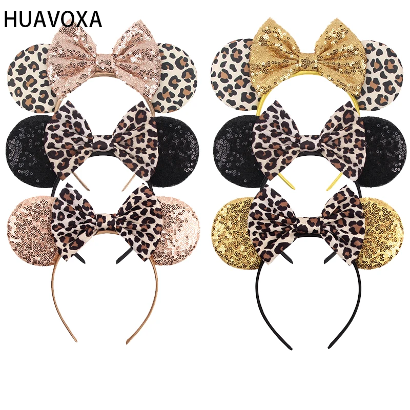 Chic Classical Leopard print pattern Mouse Ears Headband Sequins 5"Bow Hairband Girls Featival Party Women DIY Hair Accessories
Chic Classical Leopard print pattern Mouse Ears Headband Sequins 5"Bow Hairband Girls Featival Party Women DIY Hair Accessories
