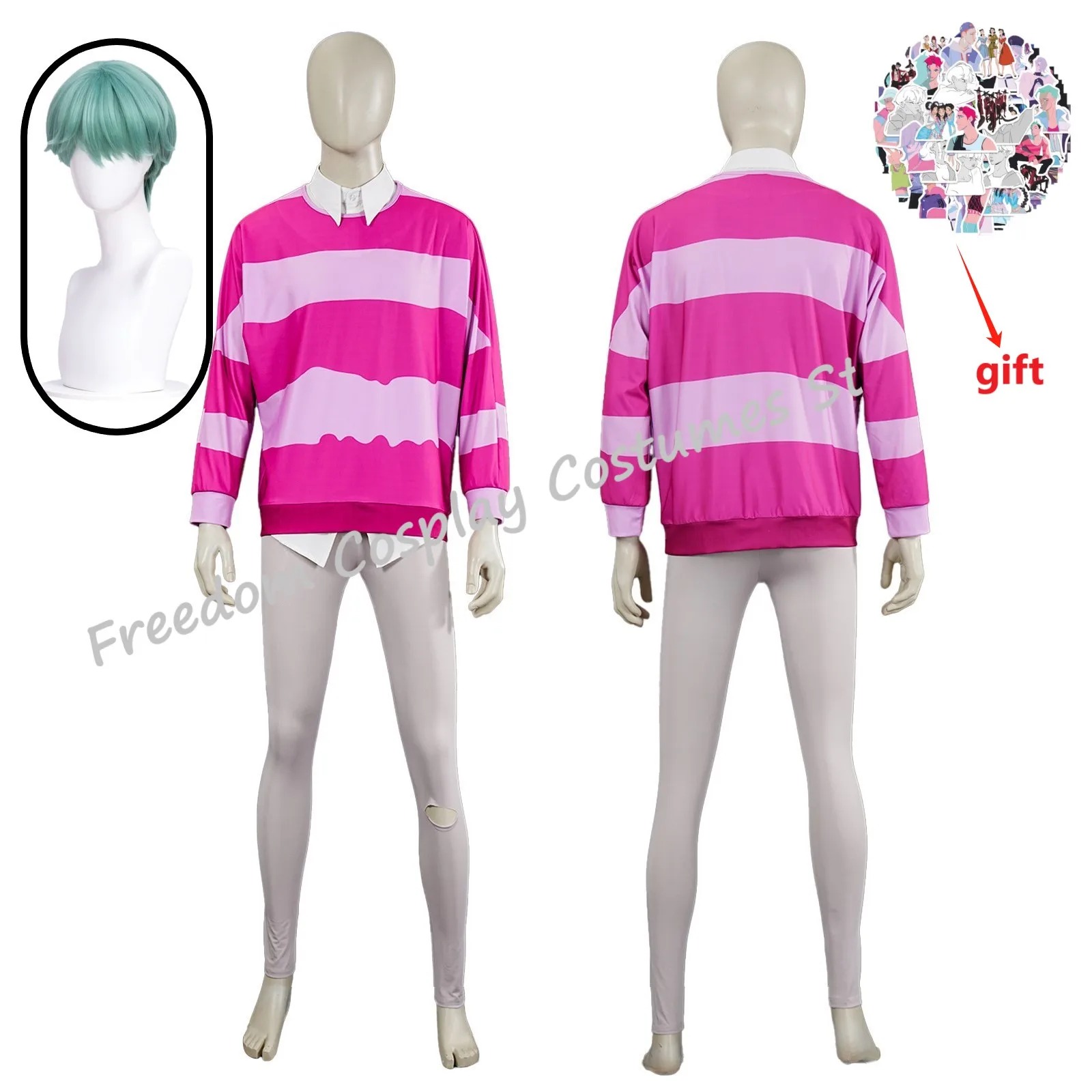 IN STOCK Saja Boys Baby Saja Cosplay Costume Wig Pink Striped Long Sleeves Uniform Halloween Party Daily Casual Wear
IN STOCK Saja Boys Baby Saja Cosplay Costume Wig Pink Striped Long Sleeves Uniform Halloween Party Daily Casual Wear