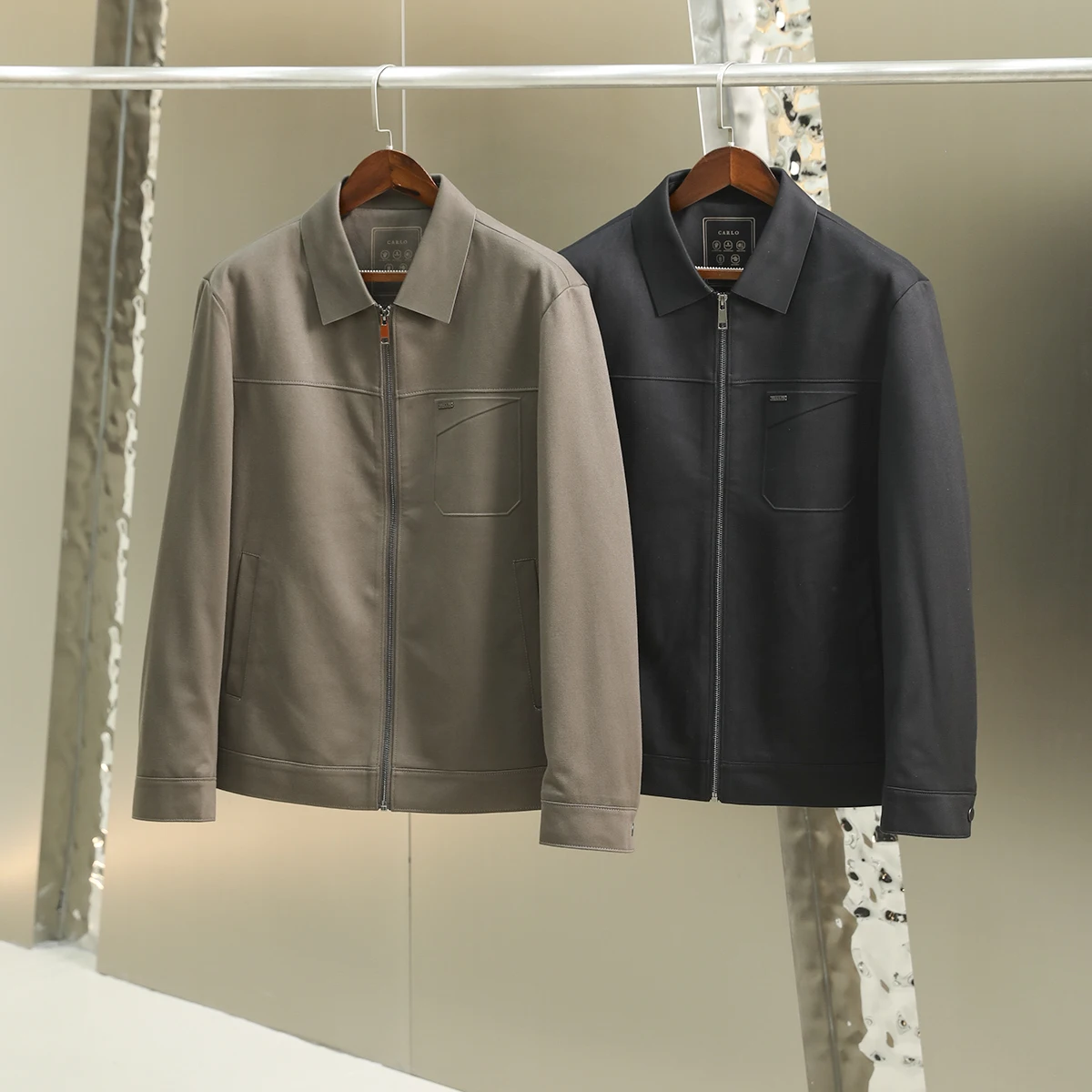 Casual Men's Jaet Collared Outerwear Autumn Winter Faion Urban Sle Polyester Fiber Warm Long Sve Zipper
Casual Men's Jaet Collared Outerwear Autumn Winter Faion Urban Sle Polyester Fiber Warm Long Sve Zipper