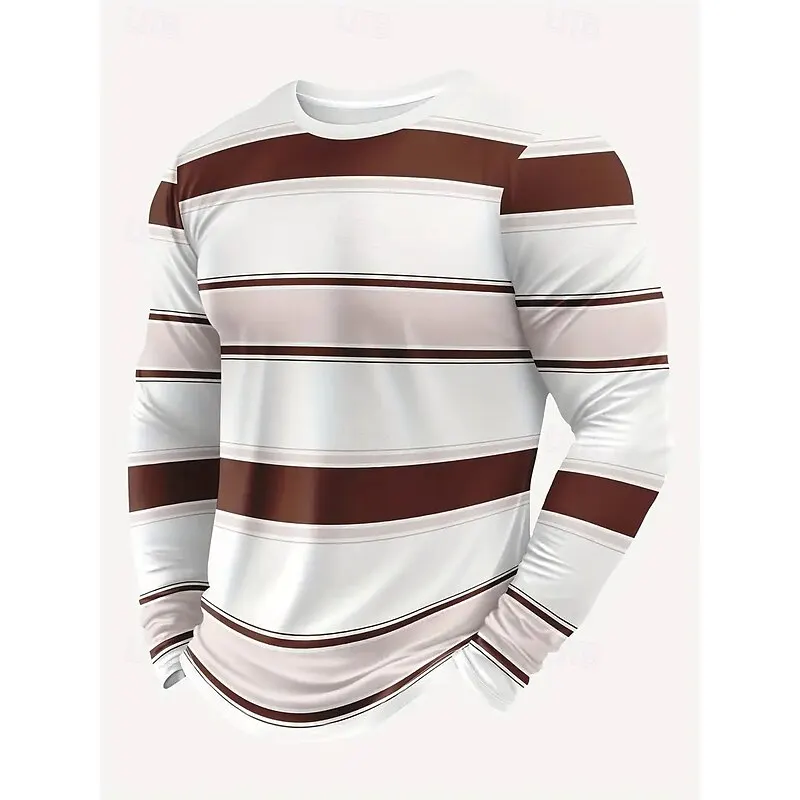 3D Print Stripe Graphic Men's Long Sleeve T-Shirt Loose Daily Urban Street Casual Crew Neck Clothes Spring Autumn Breathable Top
3D Print Stripe Graphic Men's Long Sleeve T-Shirt Loose Daily Urban Street Casual Crew Neck Clothes Spring Autumn Breathable Top