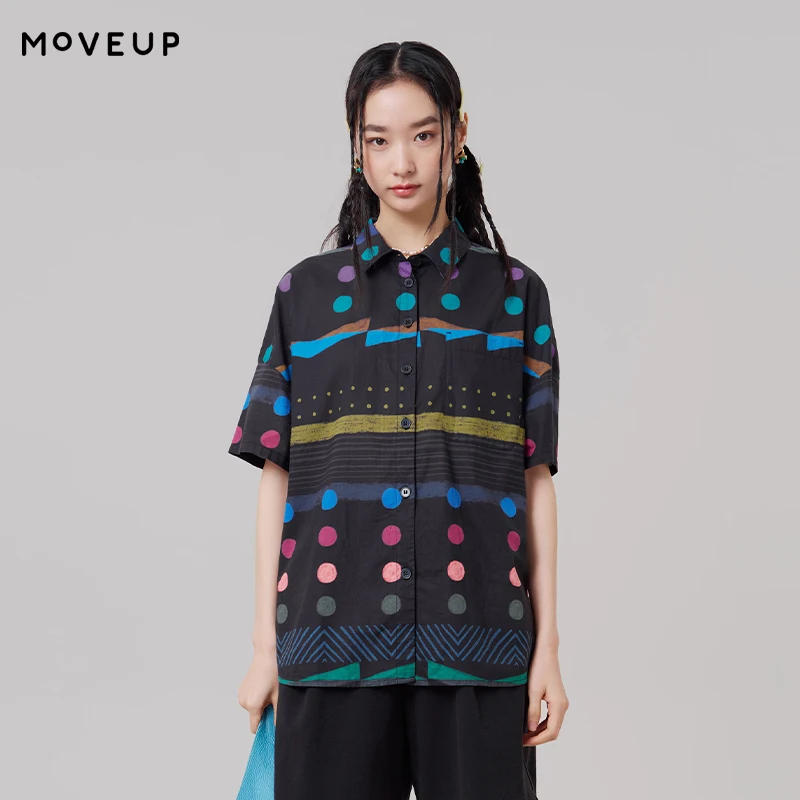 MOVEUP Short Sleeved Lapel Pure Cotton Shirt 2026 Summer New Contrasting Color Dot Drop Sleeve Commuting Top For Women 3ELX20408
MOVEUP Short Sleeved Lapel Pure Cotton Shirt 2026 Summer New Contrasting Color Dot Drop Sleeve Commuting Top For Women 3ELX20408