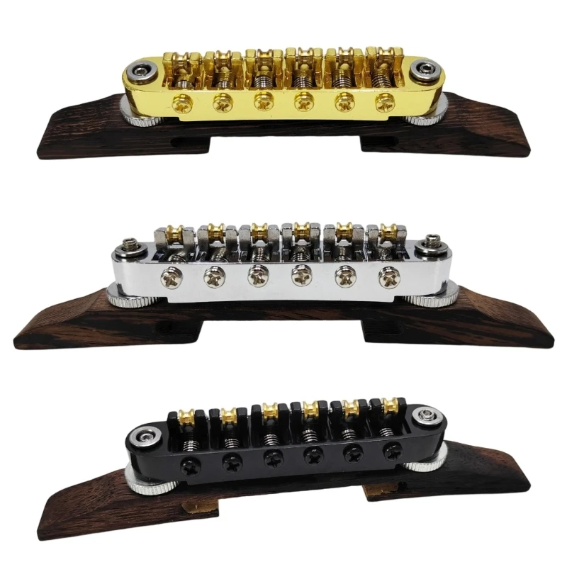 Guitar Bridge Tailpiece with Golden Roller Saddles Replacement Adjustable Archtop Guitar Bridge Electric Guitar Accessory
Guitar Bridge Tailpiece with Golden Roller Saddles Replacement Adjustable Archtop Guitar Bridge Electric Guitar Accessory