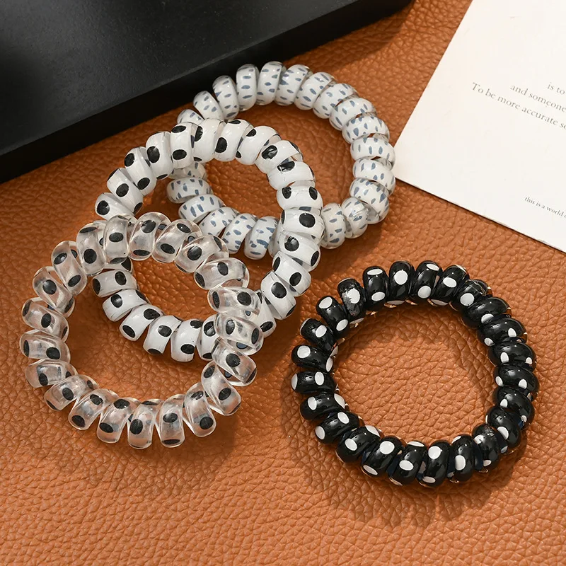 60PCS/lot Wholesale Telephone Wire Hair Bands Polka Dots Rubber Band Hair Accessories Ponytail Hair Tie Daily Head Band
60PCS/lot Wholesale Telephone Wire Hair Bands Polka Dots Rubber Band Hair Accessories Ponytail Hair Tie Daily Head Band