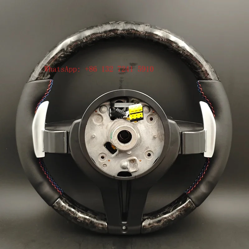 New Style Half Leather Forged Pattern Carbon Fiber Steering Wheel With 3 Colors Stitch for M3 F80 M4 F82 M2 F87 X3 F25
New Style Half Leather Forged Pattern Carbon Fiber Steering Wheel With 3 Colors Stitch for M3 F80 M4 F82 M2 F87 X3 F25