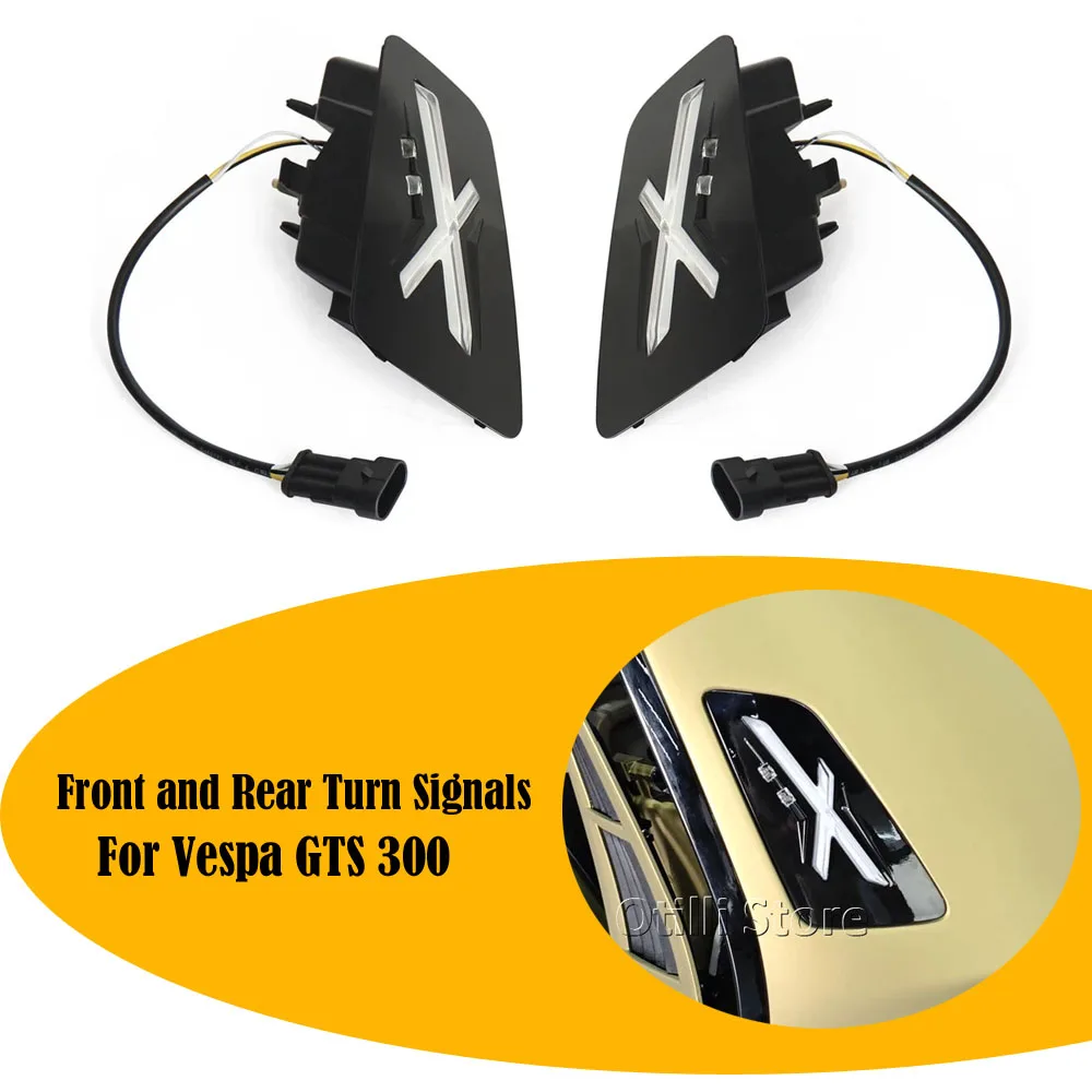 Motorcycle Front and Rear Turn Signal Light Indicator Lamp Direction Accessories For Vespa GTS 300 GTS300 gts300 2023 2024 2025
Motorcycle Front and Rear Turn Signal Light Indicator Lamp Direction Accessories For Vespa GTS 300 GTS300 gts300 2023 2024 2025