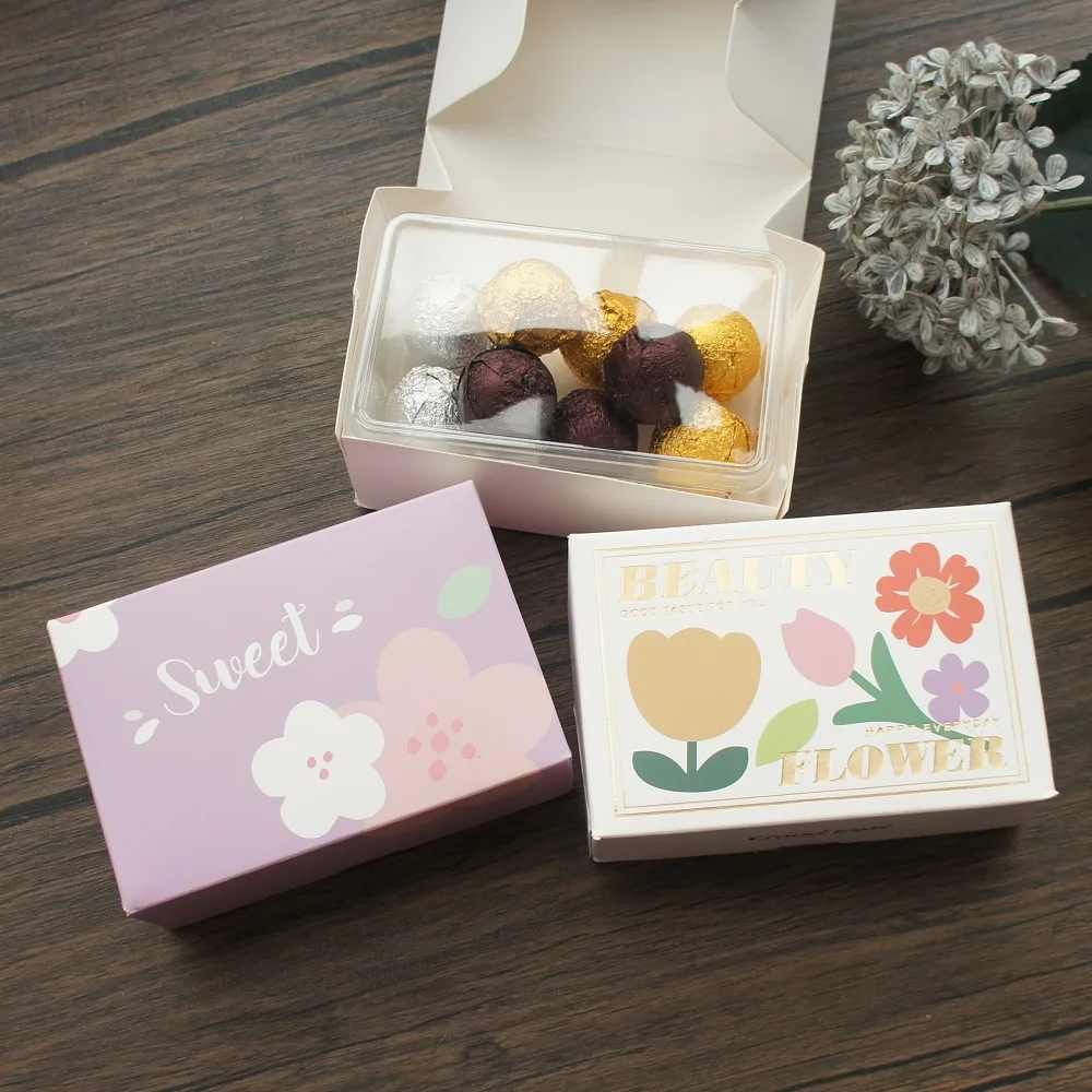 10pcs Purple Flower Milk White Yellow Flower Paper Box with Plastic Box Soap Candle Cookie Candy Tiramisu Little Gift Packaging
10pcs Purple Flower Milk White Yellow Flower Paper Box with Plastic Box Soap Candle Cookie Candy Tiramisu Little Gift Packaging