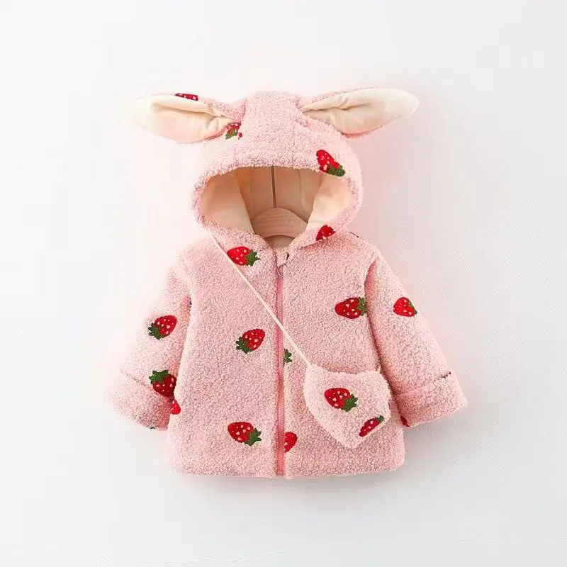 1-3 Years Kawaii Newborn Baby Girls Winter Jacket Thick Plus Velvet Hooded Toddler Coats For Kids Children's Outdoor Clothing
1-3 Years Kawaii Newborn Baby Girls Winter Jacket Thick Plus Velvet Hooded Toddler Coats For Kids Children's Outdoor Clothing