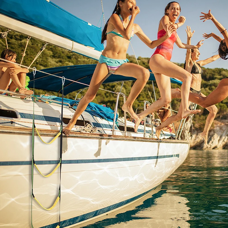 Portable 3/4/5 Step Rubber Boat Boarding Soft Ladder Yacht Boat Side Hanging Ladder Boat Folding Ladder Boat Rope Ladder
Portable 3/4/5 Step Rubber Boat Boarding Soft Ladder Yacht Boat Side Hanging Ladder Boat Folding Ladder Boat Rope Ladder