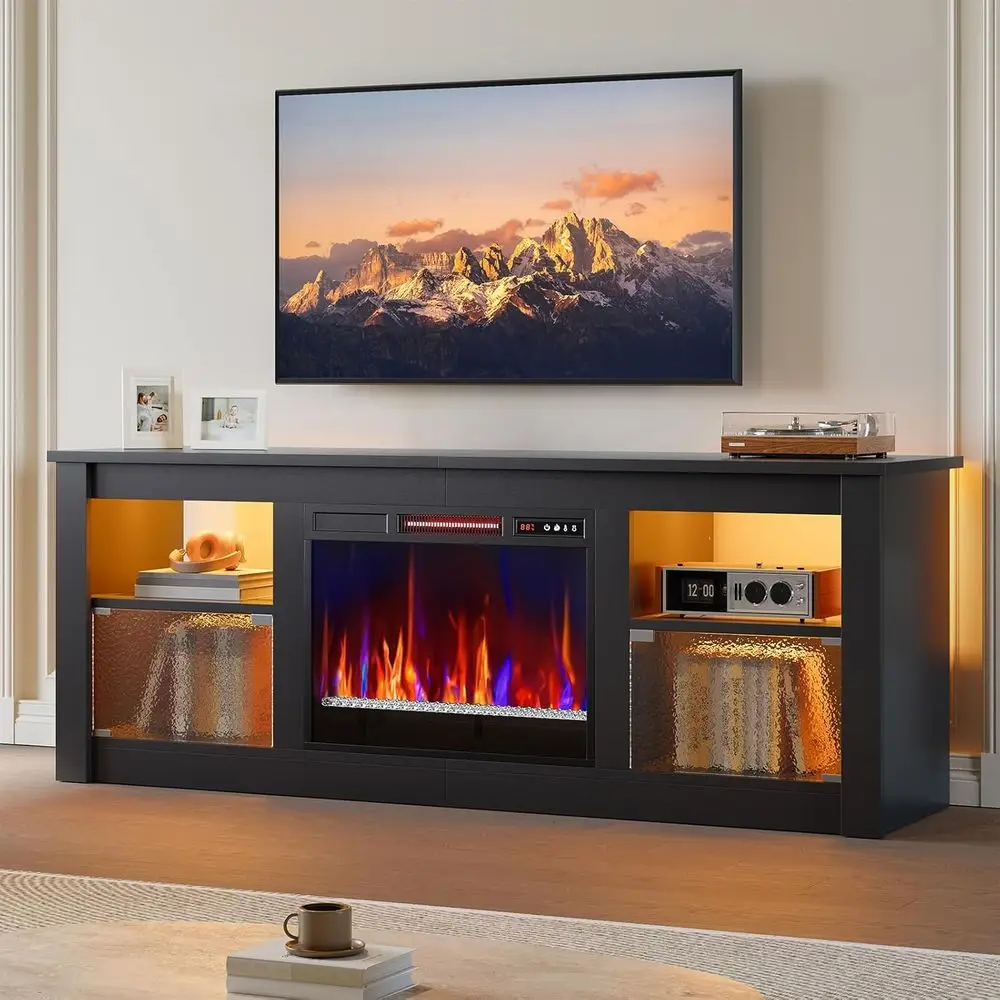 Тумба под телевизор 63 дюйма для телевизоров до 70 дюймов, с RGB-подсветкой, электрический развлекательный центр с прозрачными дверцами, стеклянными полками и местом для хранения (размер L)
Тумба под телевизор 63 дюйма для телевизоров до 70 дюймов, с RGB-подсветкой, электрический развлекательный центр с прозрачными дверцами, стеклянными полками и местом для хранения (размер L)