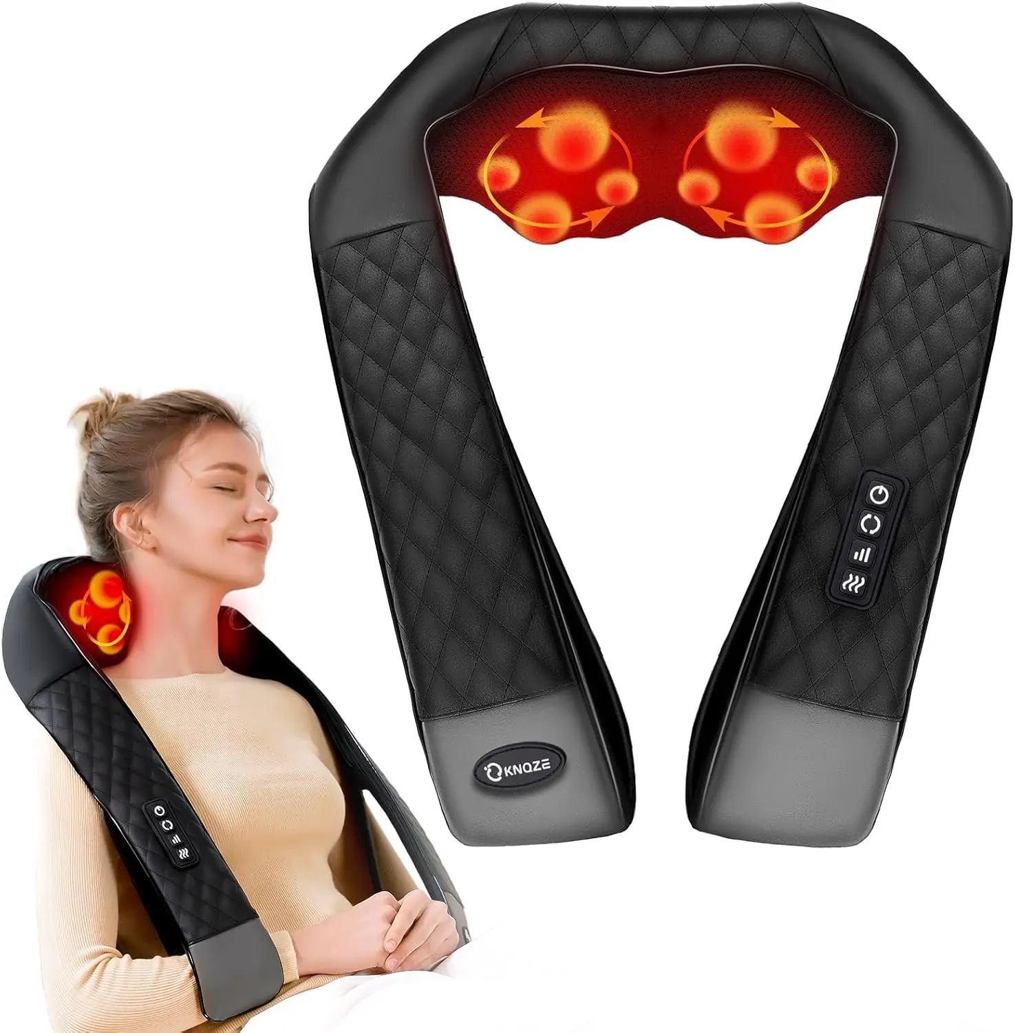Heated Shiatsu Neck and Back Massager with 4D Kneading for Full Body Pain Relief, Ergonomic Design, Ideal Gift
Heated Shiatsu Neck and Back Massager with 4D Kneading for Full Body Pain Relief, Ergonomic Design, Ideal Gift