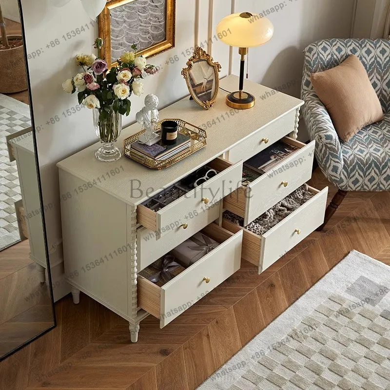 American light luxury solid wood six-chest cabinet modern simple living room drawer storage locker
American light luxury solid wood six-chest cabinet modern simple living room drawer storage locker