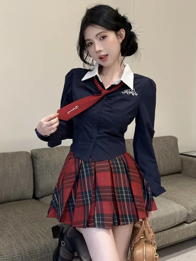 Sweet And Spicy Long Sleeve JK Set with Pleated High Waist Skirt Two Piece Women's Autumn Fashion College Style plus Size
Sweet And Spicy Long Sleeve JK Set with Pleated High Waist Skirt Two Piece Women's Autumn Fashion College Style plus Size