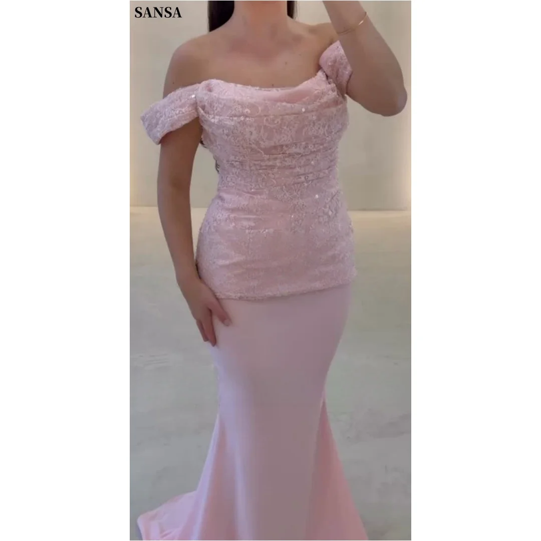 Sansa Customized 2026 Luxury Blush Pink Off Shoulder Lace Beaded Mermaid Evening Gowns Vestidos De Noche Formal Prom Dresses
Sansa Customized 2026 Luxury Blush Pink Off Shoulder Lace Beaded Mermaid Evening Gowns Vestidos De Noche Formal Prom Dresses