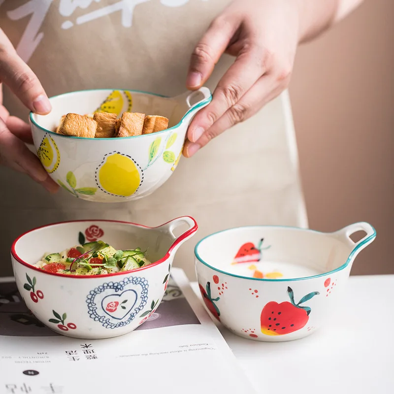 Japanese Style Ceramic Bowls Family Breskfast Souffle Baking Dessert Salad Bowl Flower Pattern Fruit Bowl Kitchen Tableware
Japanese Style Ceramic Bowls Family Breskfast Souffle Baking Dessert Salad Bowl Flower Pattern Fruit Bowl Kitchen Tableware