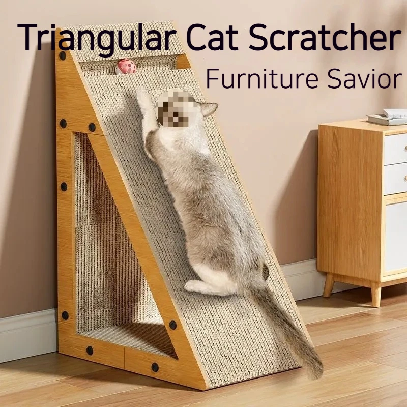 Triangle Cat Scratch Board Vertical Wall-Mounted Anti-Wear Anti-Dandruff Cat Claw Board Corner Indoor Sofa Protector Pet Toy
Triangle Cat Scratch Board Vertical Wall-Mounted Anti-Wear Anti-Dandruff Cat Claw Board Corner Indoor Sofa Protector Pet Toy