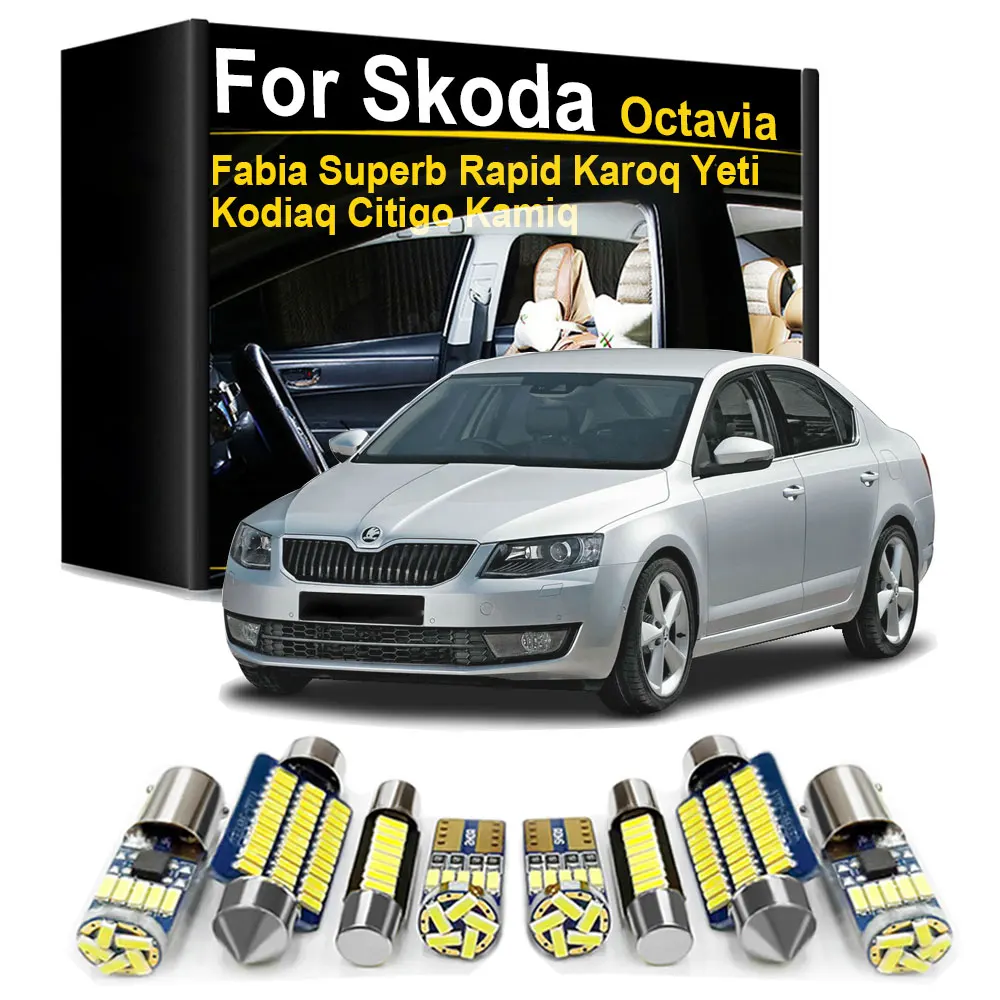 For Skoda Octavia Superb Fabia Rapid 1 2 3 Karoq Yeti Kodiaq Citigo Kamiq Roomster Canbus Interior LED Light Kit Reading Lamp
For Skoda Octavia Superb Fabia Rapid 1 2 3 Karoq Yeti Kodiaq Citigo Kamiq Roomster Canbus Interior LED Light Kit Reading Lamp